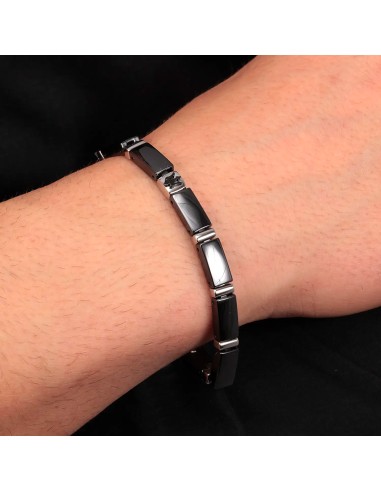 Bracciale MASERATI uomo Ceramic acciaio logo