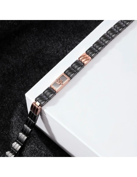 Bracciale MASERATI uomo Ceramic nero / oro rosa