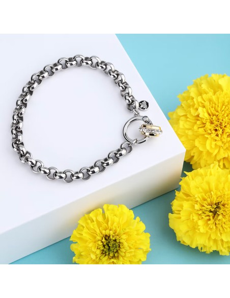 Bracciale MORELLATO donna Drops acciaio / anello dorato