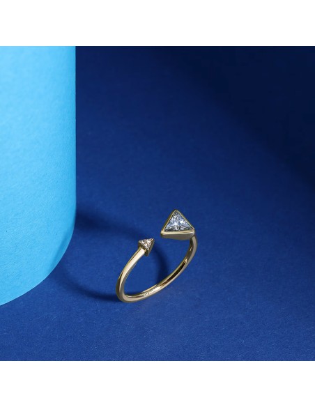 Anello MORELLATO donna Trillant acciaio dorato / cristalli
