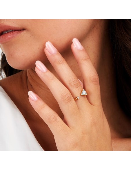 Anello MORELLATO donna Trillant acciaio dorato / cristalli