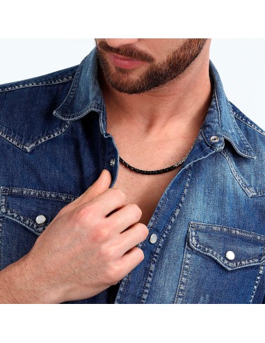 Collana SECTOR uomo Basic acciaio / nero