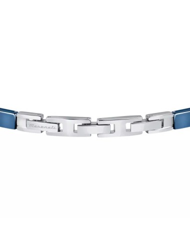 Bracciale MASERATI uomo Ceramic blu / logo dorato