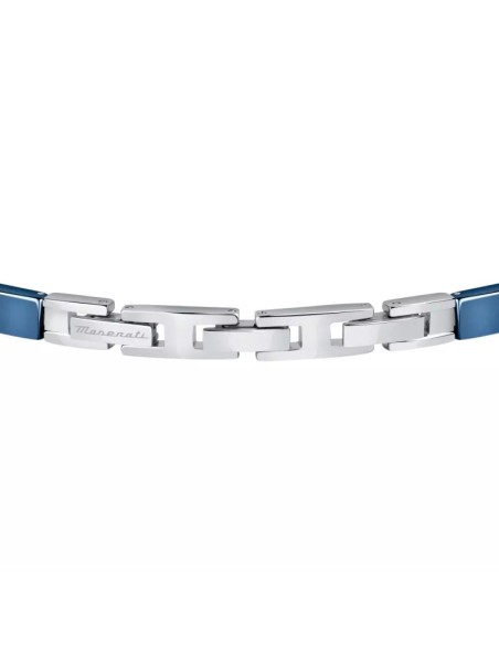 Bracciale MASERATI uomo Ceramic blu / logo dorato