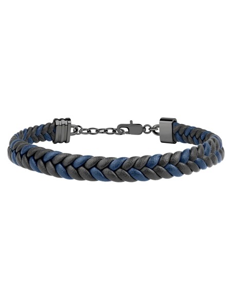 Bracciale MASERATI uomo pelle nero / blu