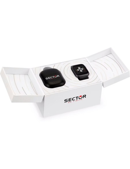 Smartwatch SECTOR S-04 acciaio mesh nero + cuffie wireless