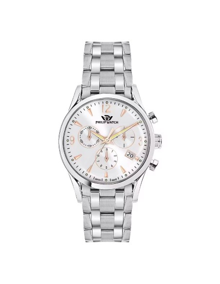 Orologio PHILIP WATCH uomo Sunray cronografo acciaio / silver