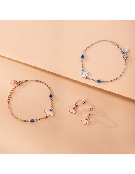 Orecchini MORELLATO donna Maia acciaio oro rosa / pietre blu