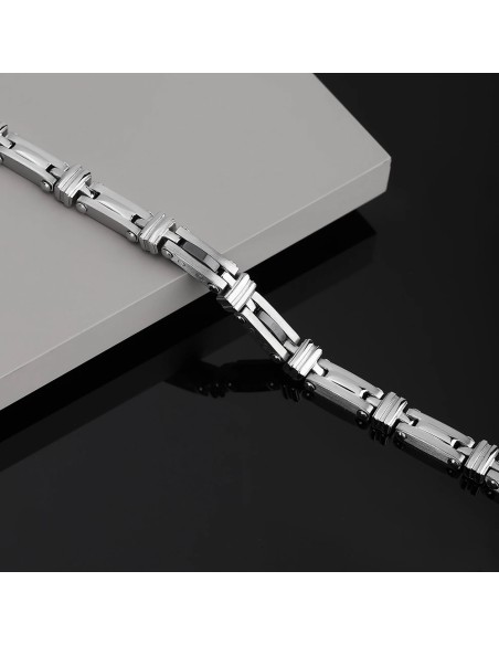 Bracciale SECTOR uomo Premium acciaio / ceramica nera (SAVK04)