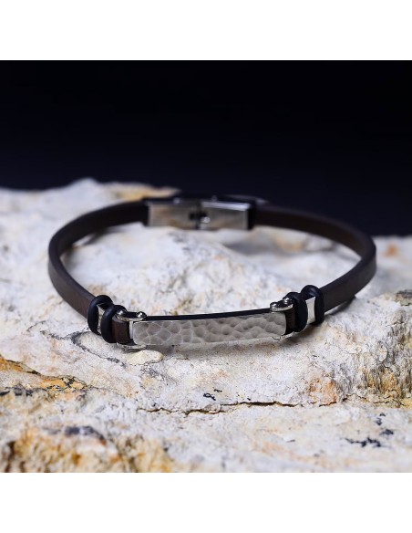 Bracciale SECTOR uomo Bandy pelle marrone / acciaio