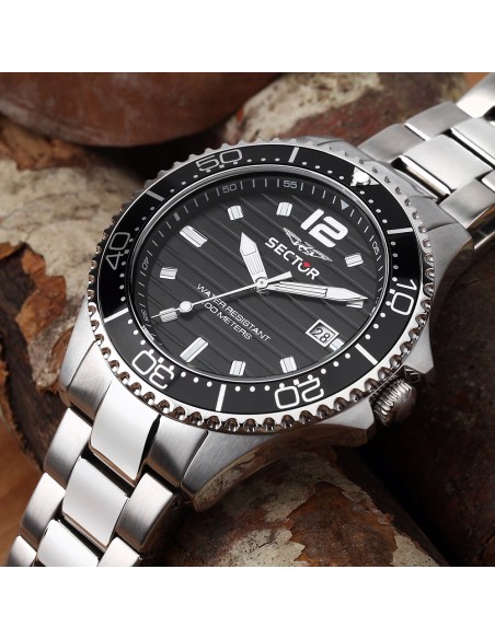 Orologio SECTOR 230 Uomo Acciaio Datario / Nero (R3253161045)