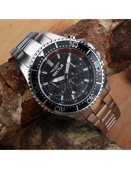 Sector 230 – Orologio Uomo Acciaio Nero Multifunzione (R3253161043)