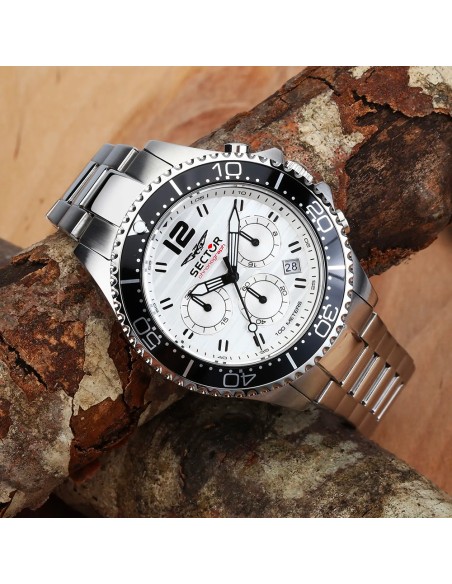 Sector 230 – Orologio Uomo Acciaio Bianco Cronografo (R3273661046)