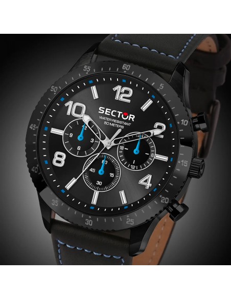 Orologio SECTOR 270 Uomo Multi Pelle Nero Limited