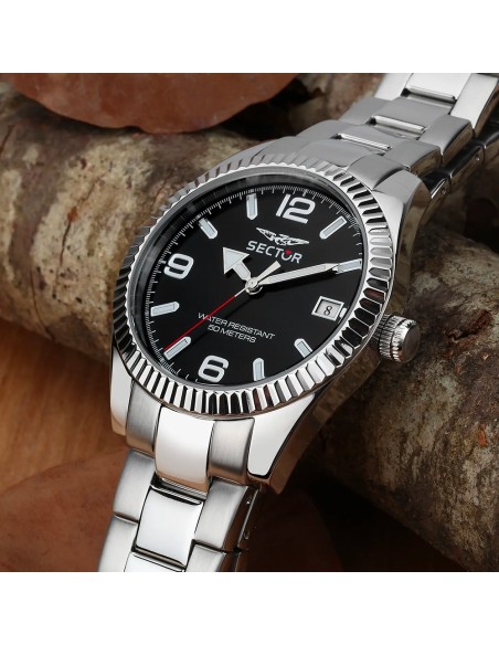 Sector 240 – Orologio Uomo Acciaio Nero con Datario (R3253240046)