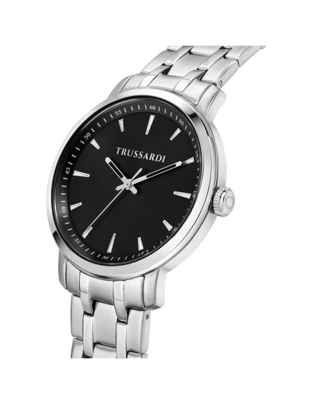 Orologio TRUSSARDI uomo T-couple tempo acciaio / nero