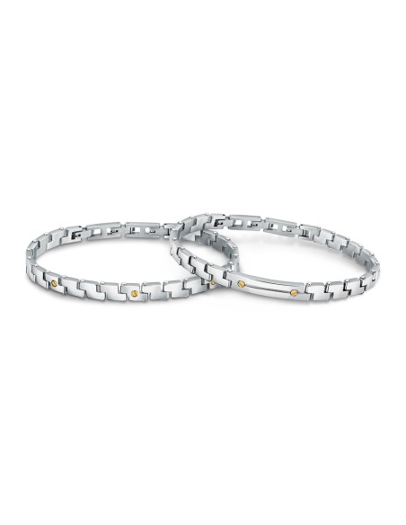 Bracciale Uomo Morellato Acciaio e Oro 750 (SATM19)