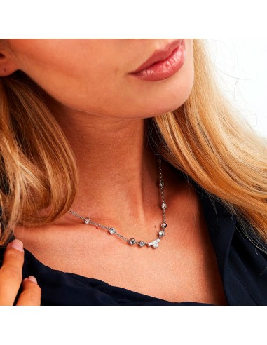 Collana TRUSSARDI donna T-Logo acciaio /...