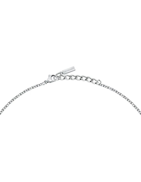 Collana TRUSSARDI donna T-Logo acciaio / cristalli bianchi