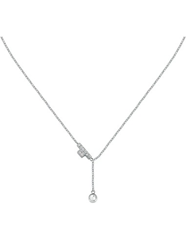Collana TRUSSARDI donna T-Logo acciaio / punto...