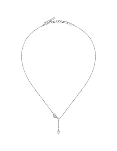 Collana TRUSSARDI donna T-Logo acciaio / punto...