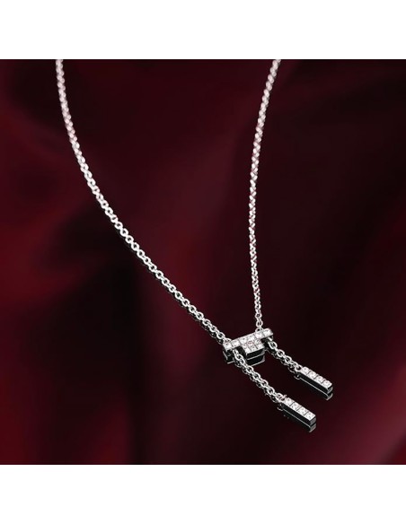 Collana TRUSSARDI donna T-Shape acciaio / cristalli (TJAXC09)