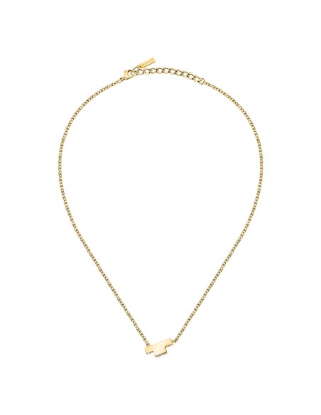 Collana TRUSSARDI donna T-Logo dorata / cristalli bianchi (TJAXC10)