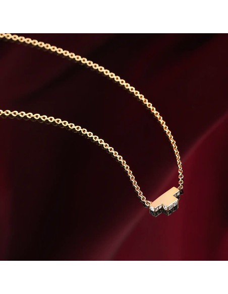 Collana TRUSSARDI donna T-Logo dorata / cristalli bianchi (TJAXC10)