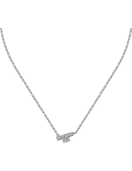 Collana TRUSSARDI donna T-Logo acciaio / cristalli (TJAXC11)
