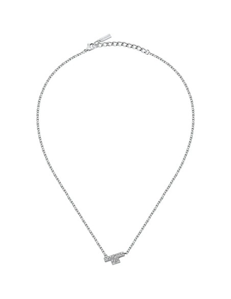 Collana TRUSSARDI donna T-Logo acciaio / cristalli (TJAXC11)