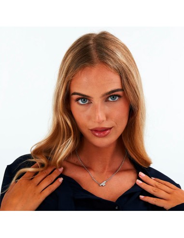 Collana TRUSSARDI donna T-Logo acciaio /...