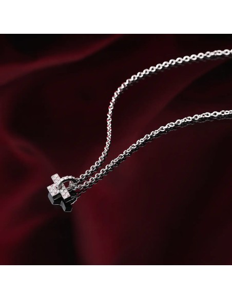 Collana TRUSSARDI donna T-Logo acciaio / cristalli (TJAXC13)
