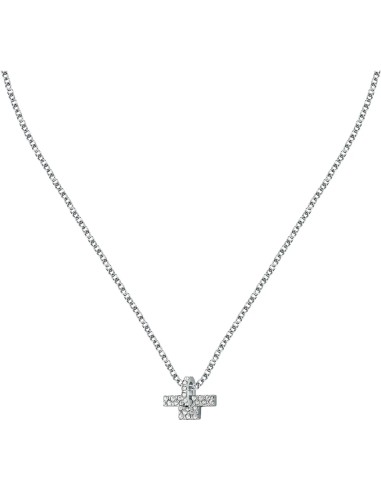 Collana TRUSSARDI donna T-Logo acciaio /...