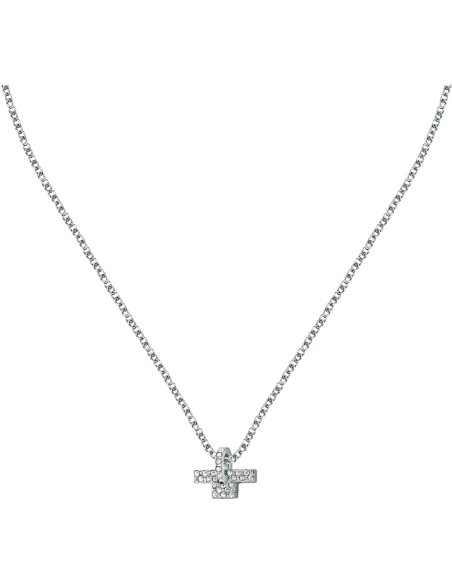 Collana TRUSSARDI donna T-Logo acciaio / cristalli (TJAXC13)