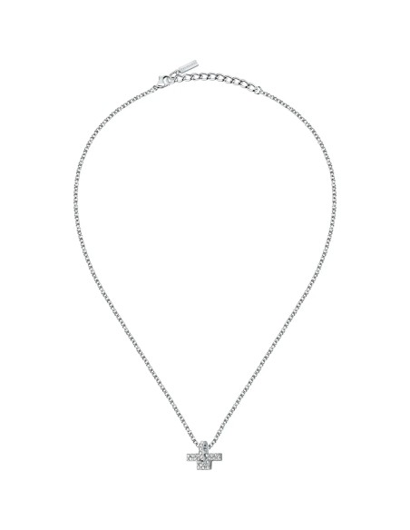 Collana TRUSSARDI donna T-Logo acciaio / cristalli (TJAXC13)
