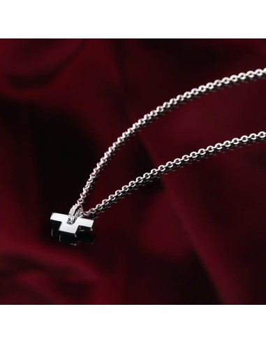 Collana TRUSSARDI donna T-Logo acciaio /...