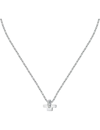 Collana TRUSSARDI donna T-Logo acciaio /...