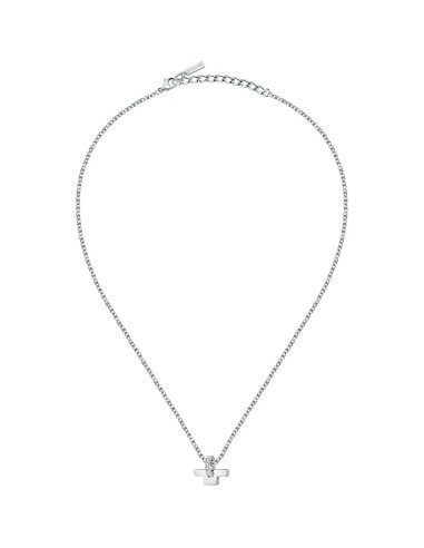 Collana TRUSSARDI donna T-Logo acciaio /...