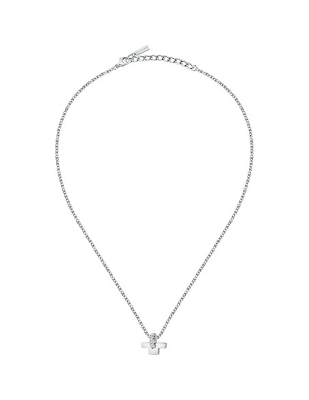 Collana TRUSSARDI donna T-Logo acciaio / cristalli (TJAXC14)