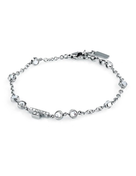 Bracciale TRUSSARDI donna T-Logo acciaio / punti luce / cristalli