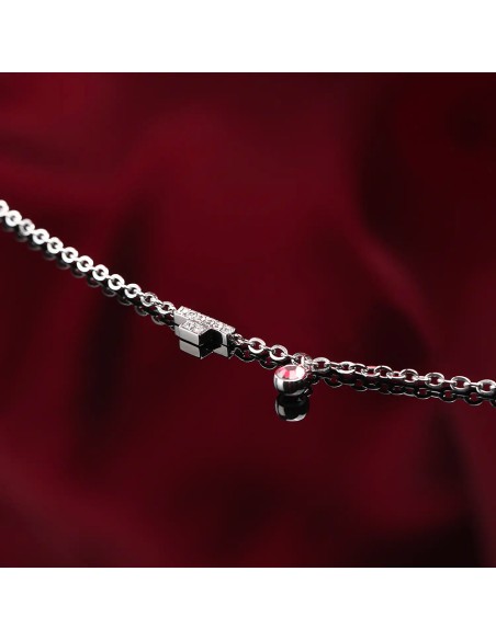 Bracciale TRUSSARDI donna T-Logo acciaio / punto luce / cristalli