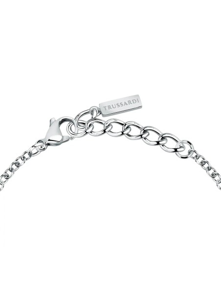 Bracciale TRUSSARDI donna T-Logo tag dorato / cristalli bianchi