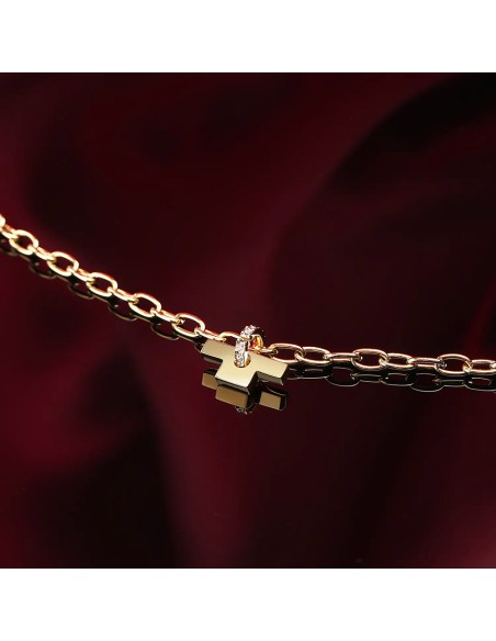 Bracciale TRUSSARDI donna T-Logo dotato / cristalli (TJAXC24)