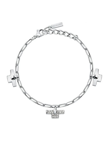 Bracciale TRUSSARDI donna T-Logo acciaio /...