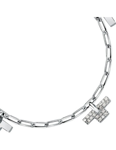 Bracciale TRUSSARDI donna T-Logo acciaio /...