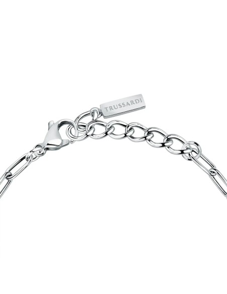 Bracciale TRUSSARDI donna T-Logo acciaio / cristalli (TJAXC25)