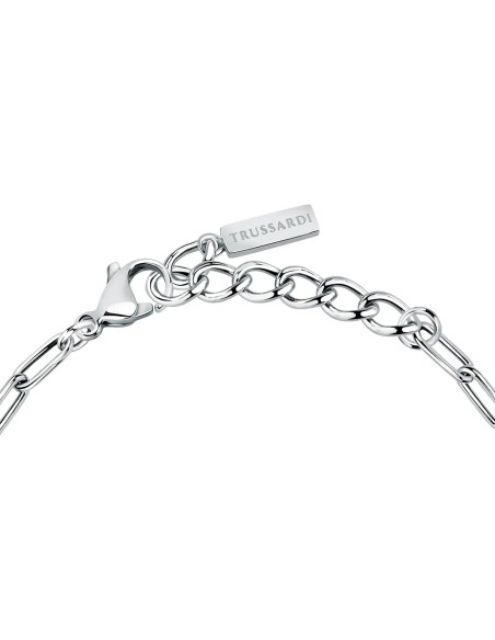Bracciale TRUSSARDI donna T-Logo acciaio / cristalli bianchi