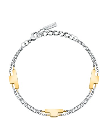Bracciale TRUSSARDI donna T-Logo doppio acciaio...