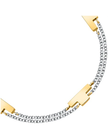 Bracciale TRUSSARDI donna T-Logo doppio acciaio / dorato