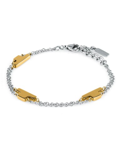 Bracciale TRUSSARDI donna T-Logo doppio acciaio...